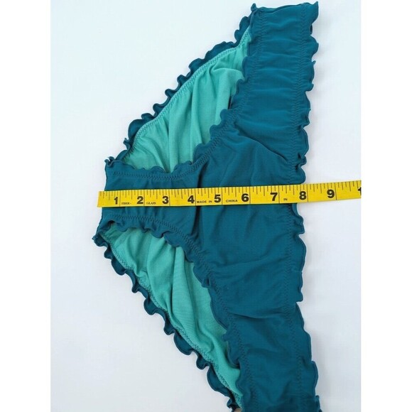 2 Women Bikini Bottom Large Red Green Sundazed Mermaid Ruffled Hula Honey Resort - Picture 13 of 13